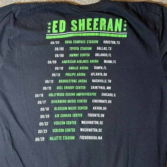 ED SHEERAN concert tour tshirt black size XS, short sleeve - Picture 11 of 11